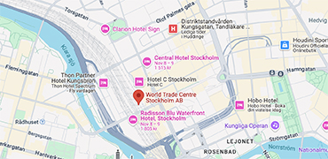 Bild och kartlänk till WTC, Stockholm