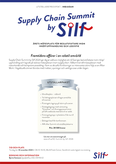 Inbjudan utställare på Supply Chain Summit by Silf 2023