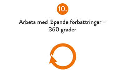 Tips 10. Arbeta med löpande förbättringar - 360 grader
