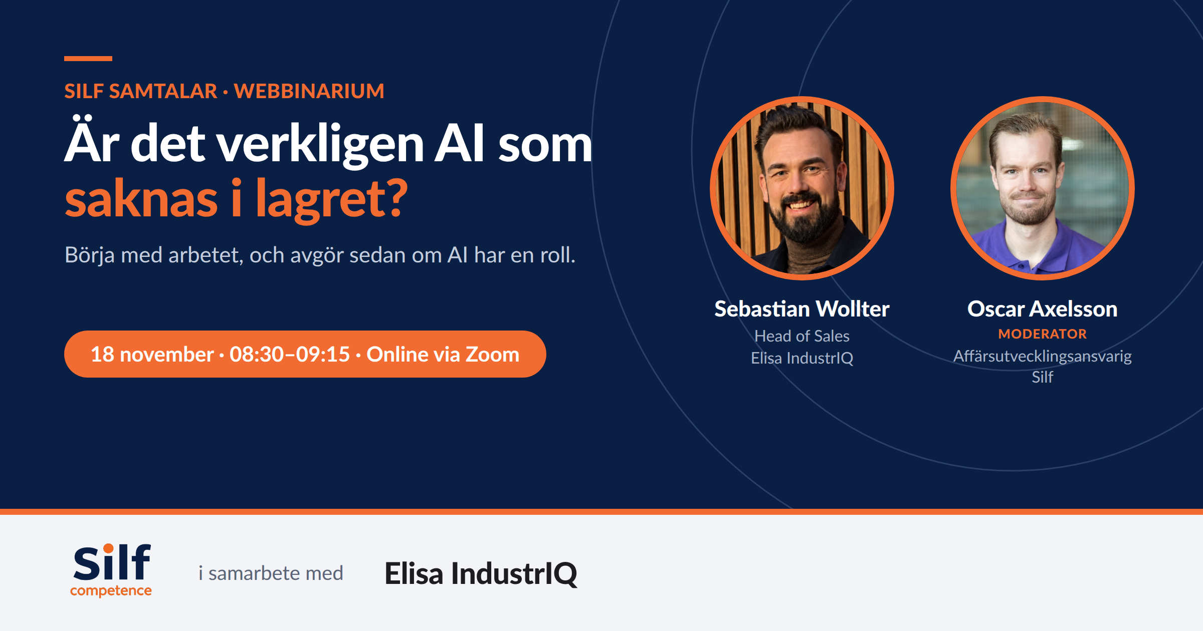 Silf samtalar webbinarium: Är det verkligen AI som saknas i lagret? med Elisa IndustrIQ